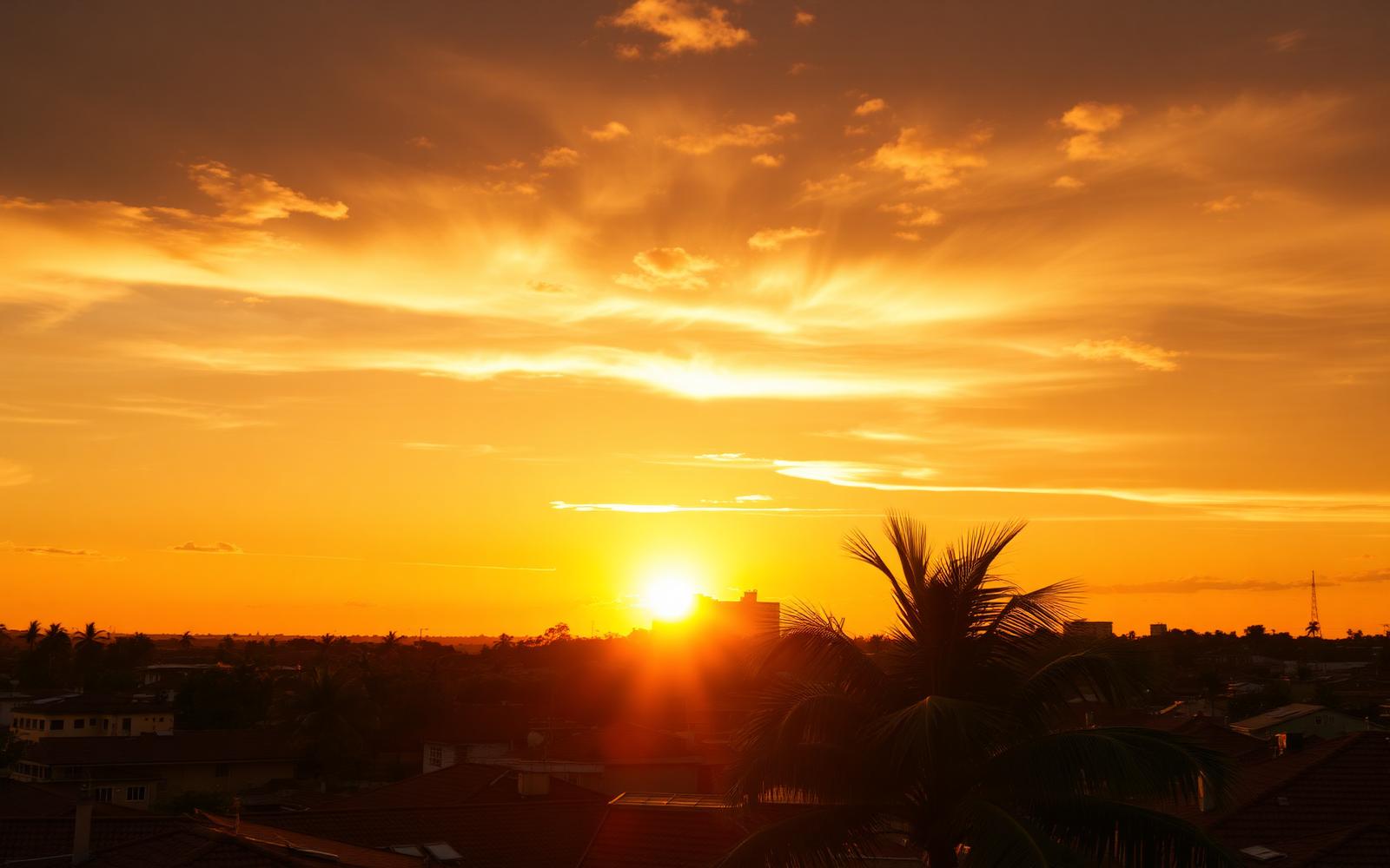 Pôr do sol sobre o Piauí